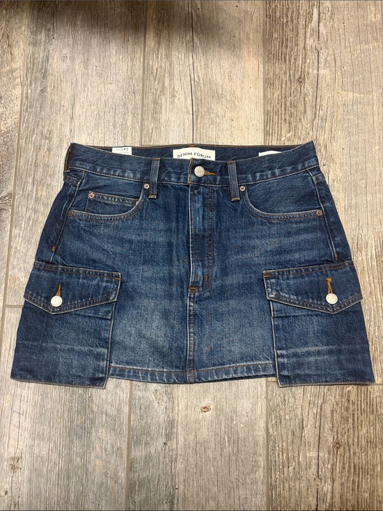 Denim Forum Dresses & Skirts - Denim Forum 90’s Mid Rise Cargo Mini Skirt